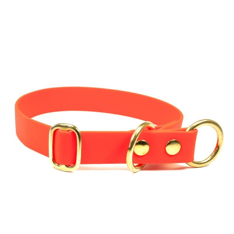 Mystique BioThane Half Choke Collar (orange) - Leashes & Collars