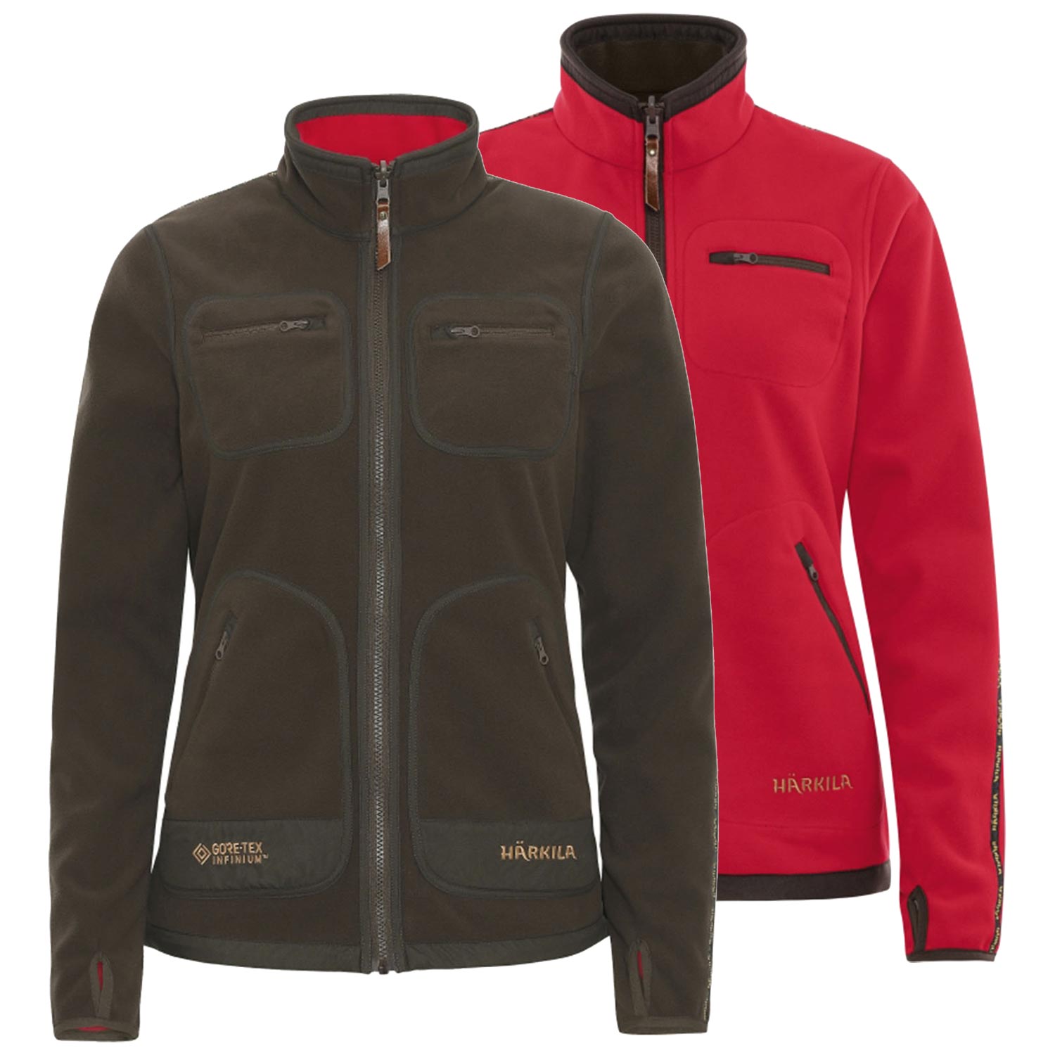 Härkila Womens Reversible Jacket Kamko (Brown/Red) - Driven Hunt