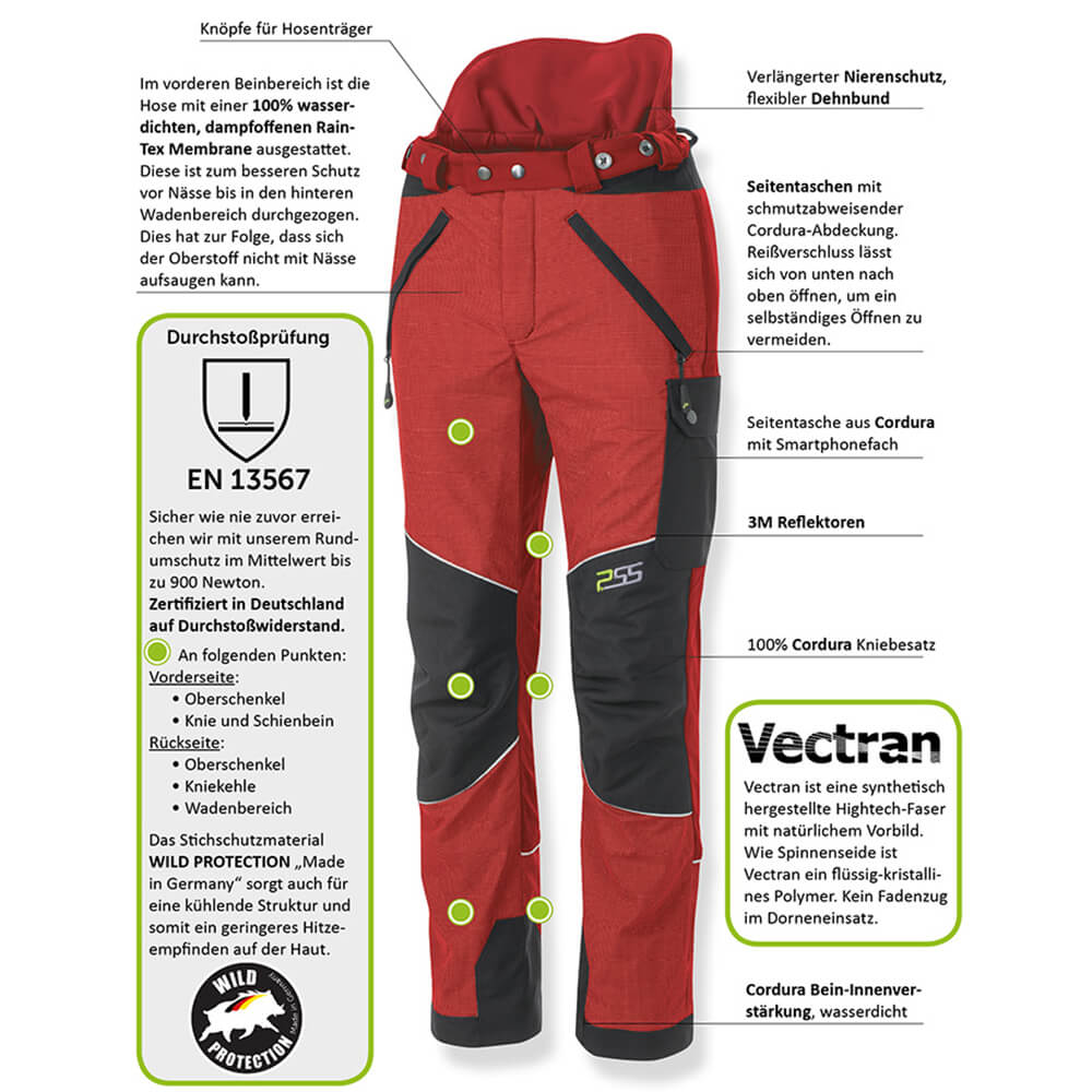 P.SS Xtreme Protect Wildboar pants (red)