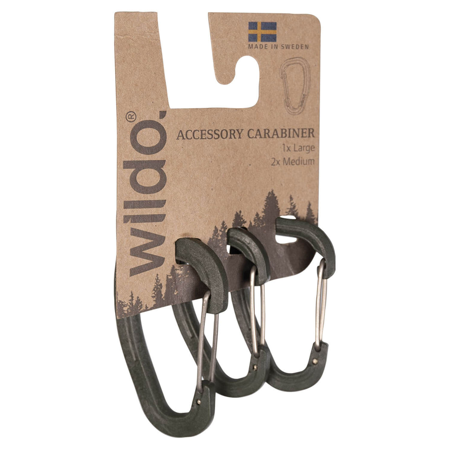 Mil-Tec carbiner set wildo (oliv) -  Hunting Ground Work Tools
