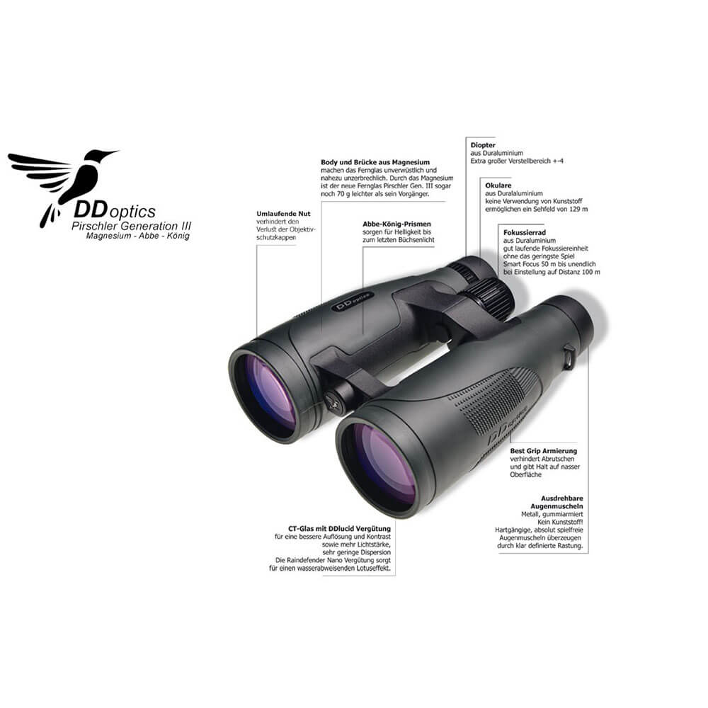 DDoptics Binoculars Pirschler 10x56 Gen. 3