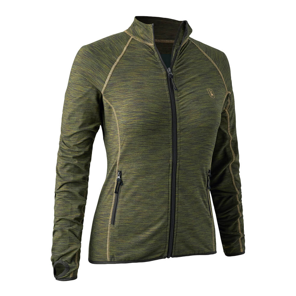 Deerhunter Lady Ins. Fleece Jacket (Green melange) - Hunting Jackets