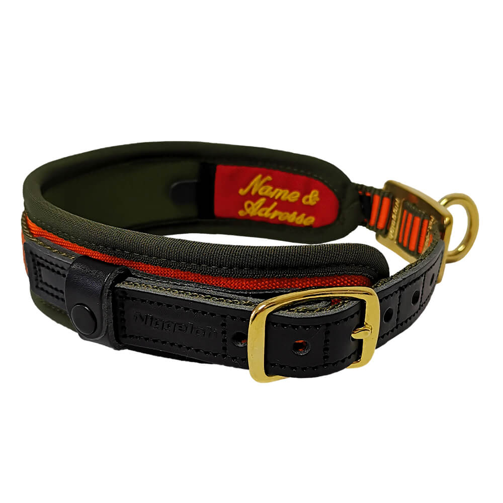 Niggeloh Collar DeLuxe (orange) - Leashes & Collars