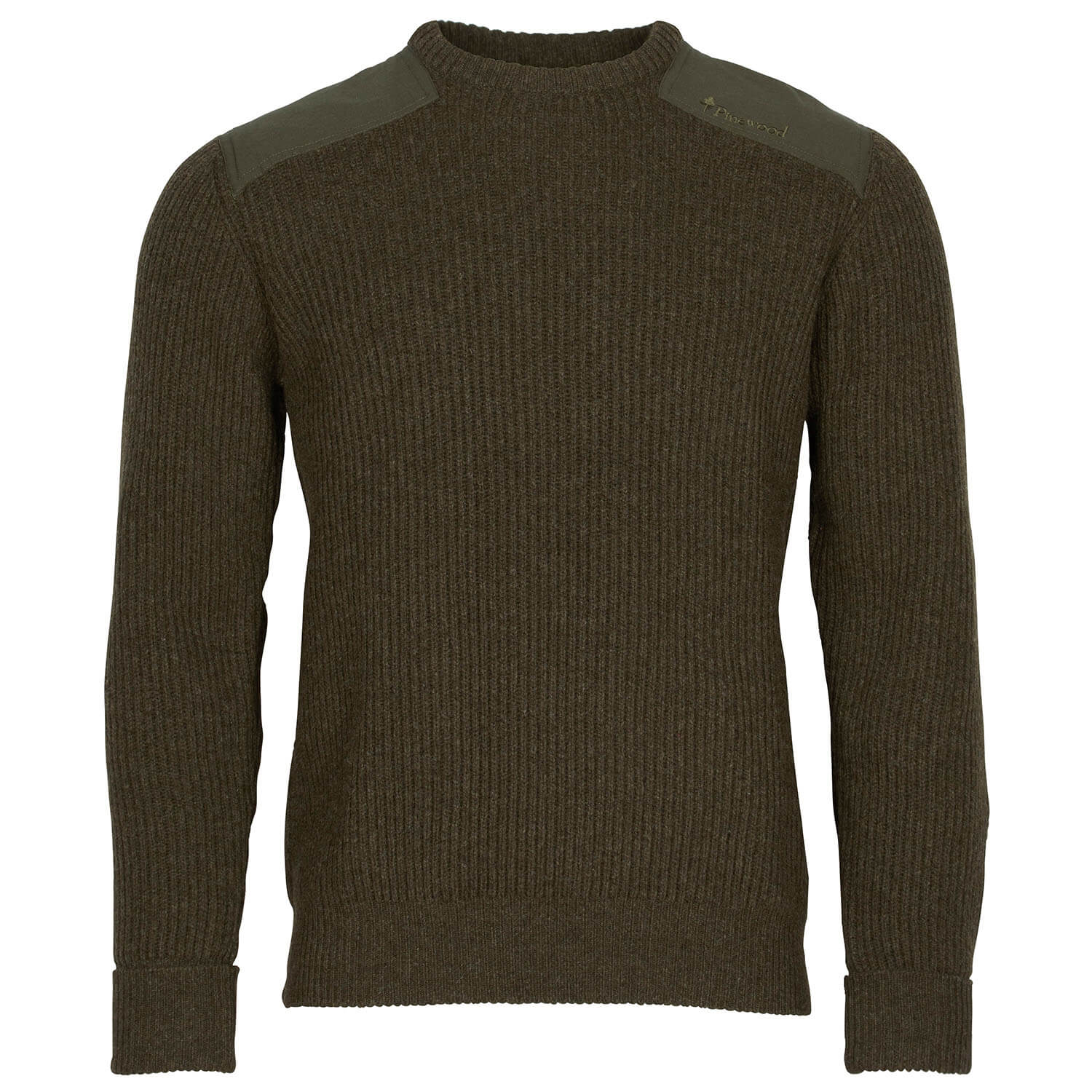Pinewood Sweater Lappland Rough (Mossgreen Melange) - Sweaters & Jerseys
