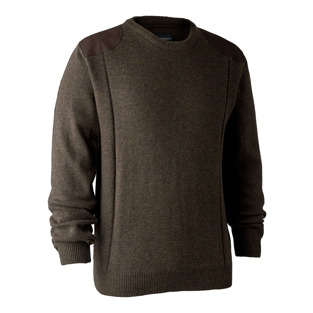 Deerhunter O-Neck Knit Sheffield (brown) - Sweaters & Jerseys