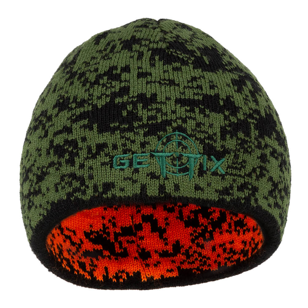Gettix reversible hat (green/orange camo)
