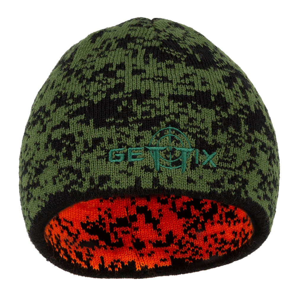 Gettix reversible hat (green/orange camo) - Beanies & Caps
