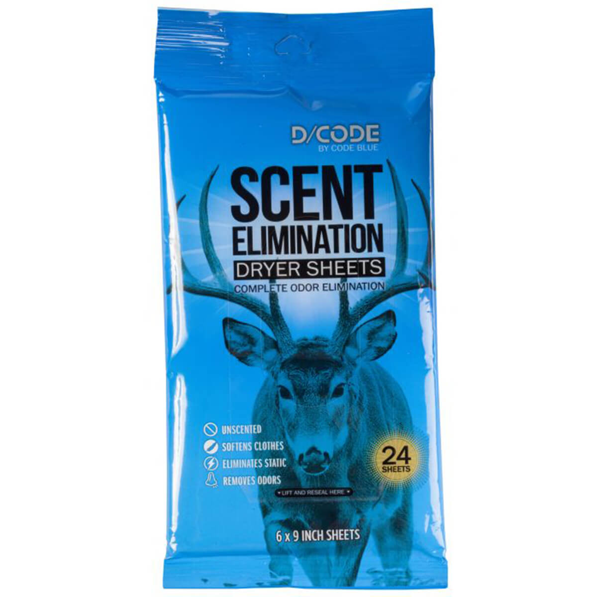 Code Blue Scent Eliminator Dryer Sheets - Hunting Accessories