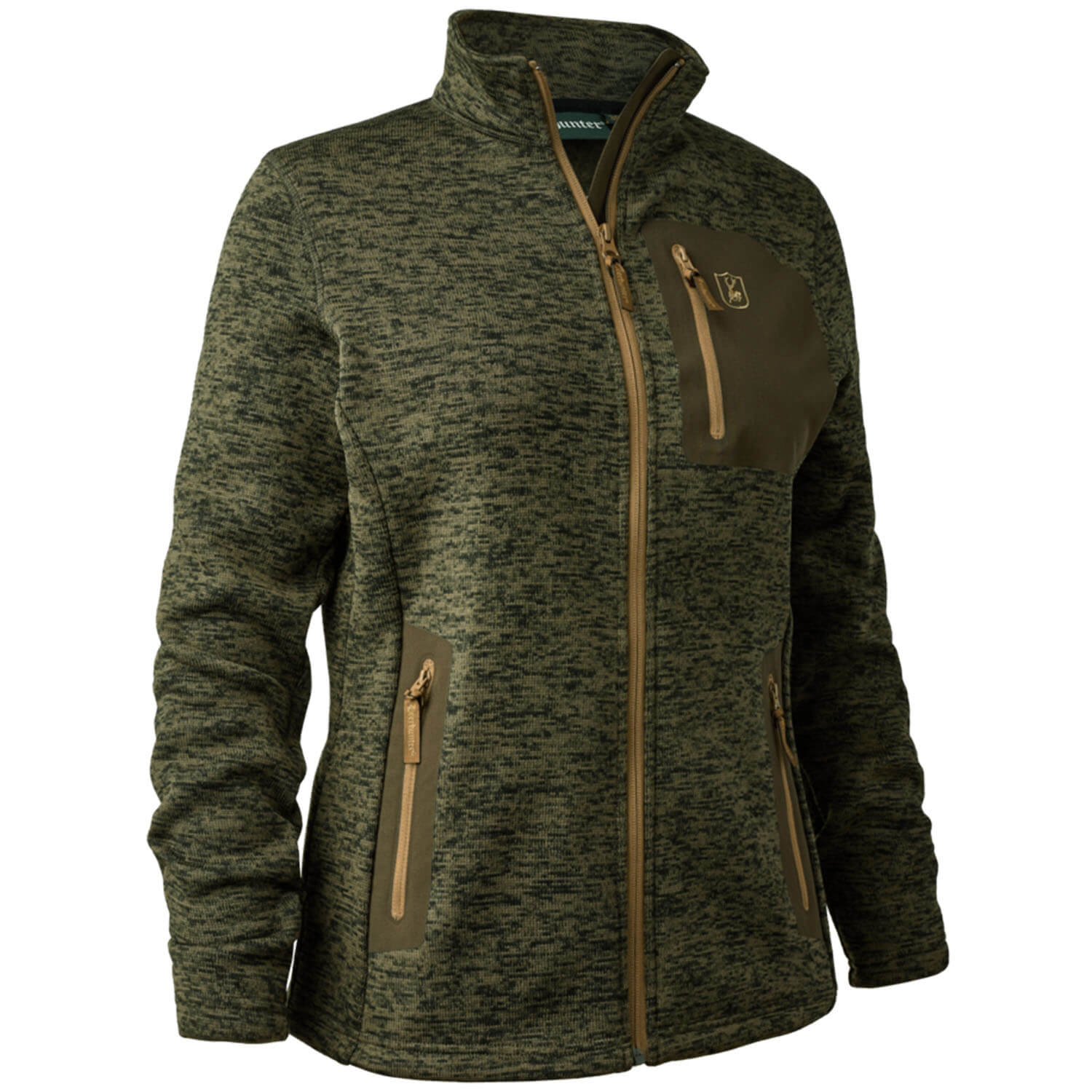 Deerhunter knitt fleece jacket sarek (olive night melange) - Hunting Jackets