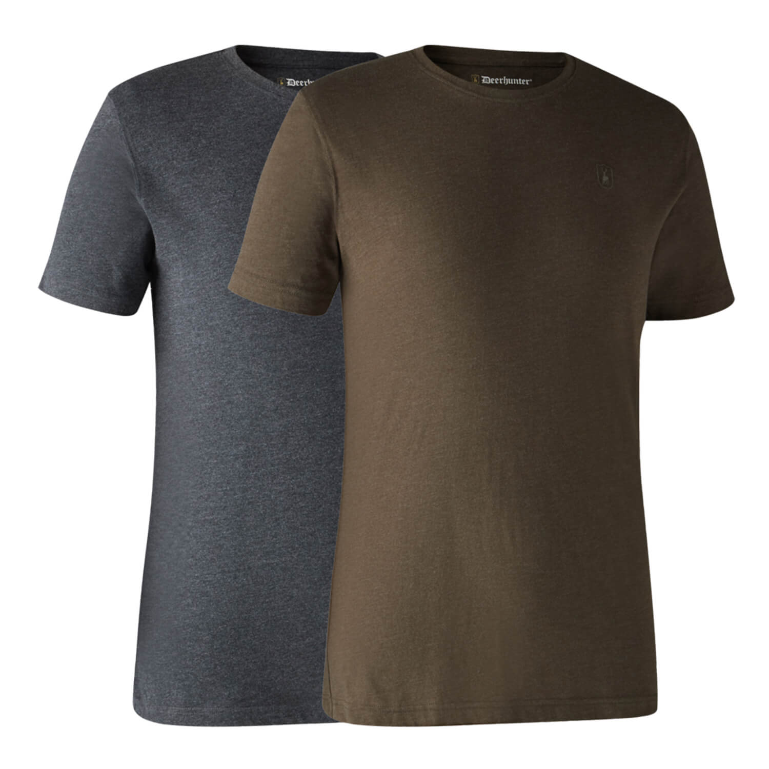 Deerhunter T-shirt Basic 2er-pack (Brown/Grey)