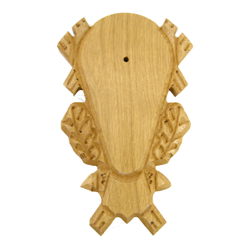 Horn board with mandible box (bright oak, decorated) - Taxidermy Accessories