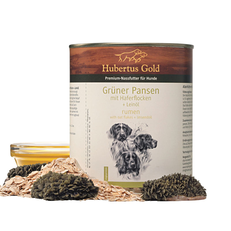 Hubertus Gold Dog Food Green Rumen (6 Cans)