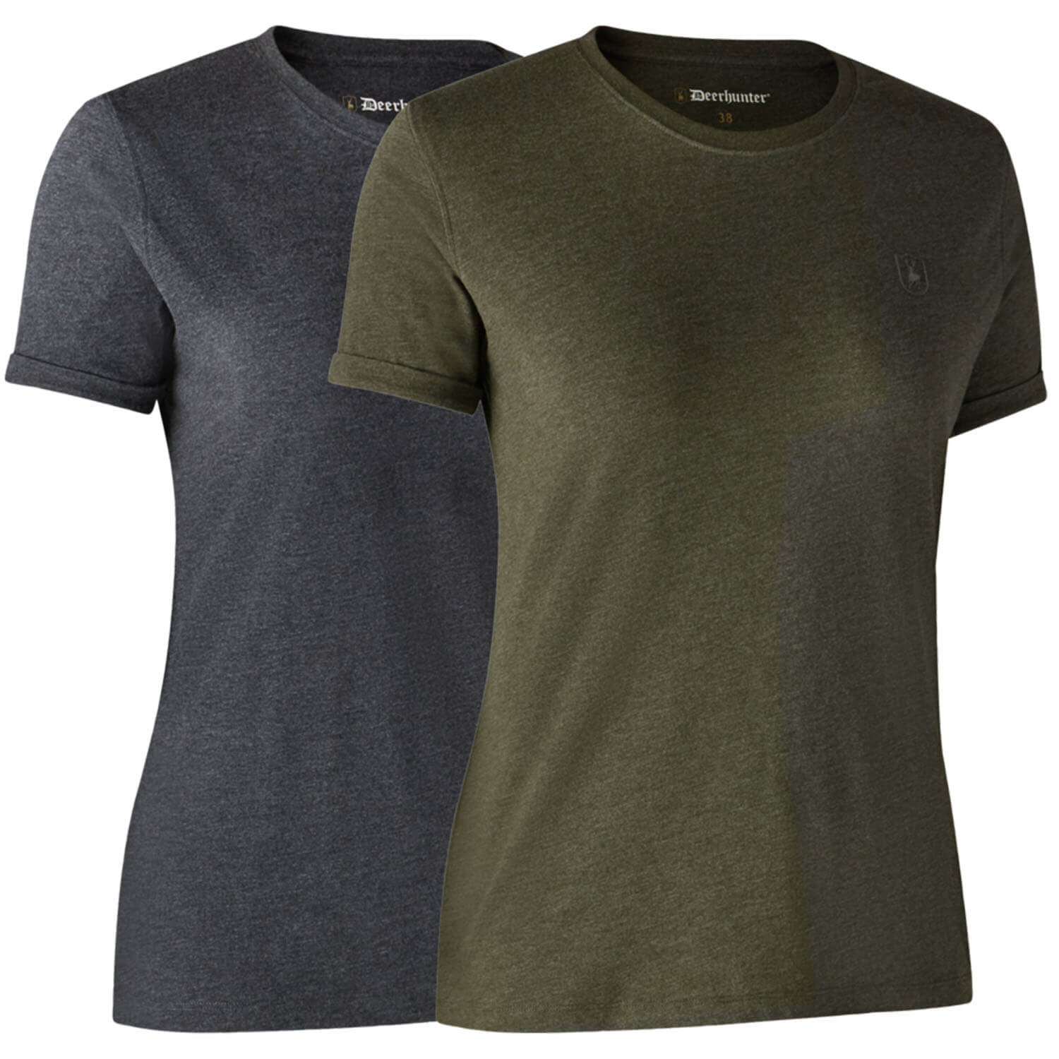 Deerhunter Women T-shirt Basic 2er-pack (Green/Grey)