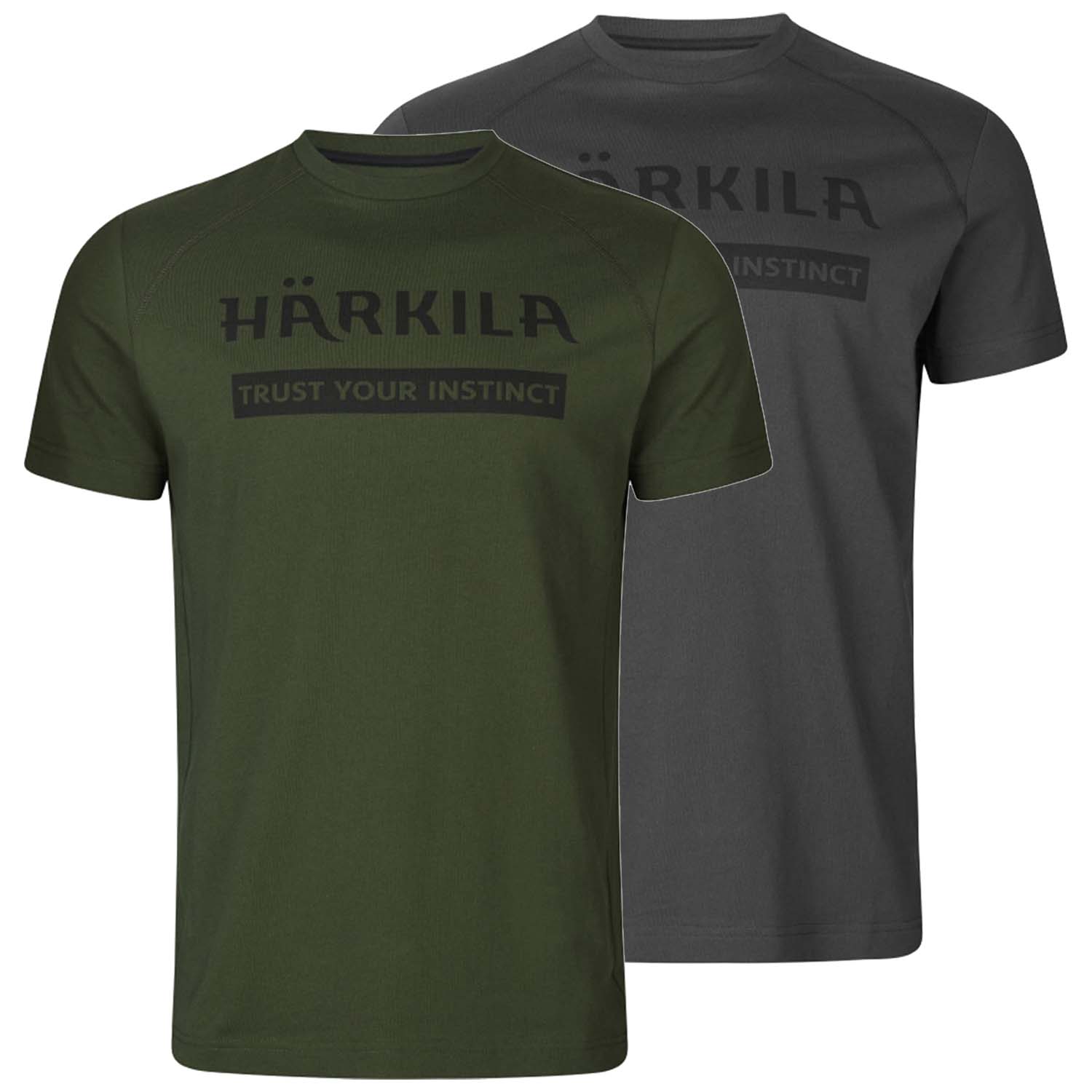 Härkila T-shirt double pack Logo (duffel green/phantom) - T-Shirts