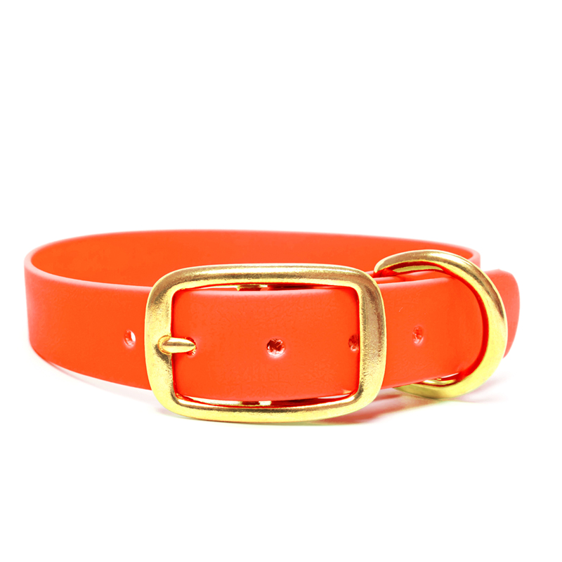 Mystique BioThane Collar (orange) - Leashes & Collars