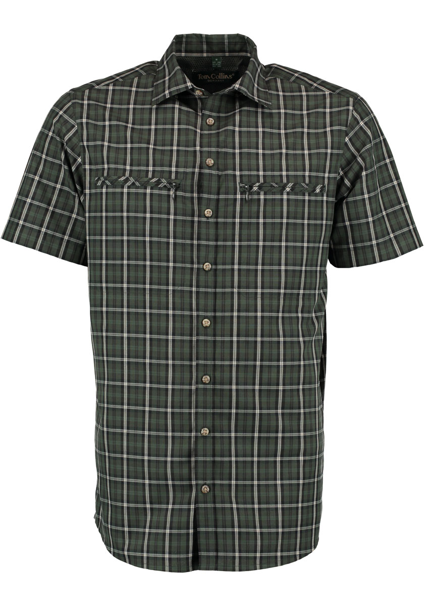 Tom Collins Shortsleeve-Shirt Regular fit (dark green) - Hunting Shirts