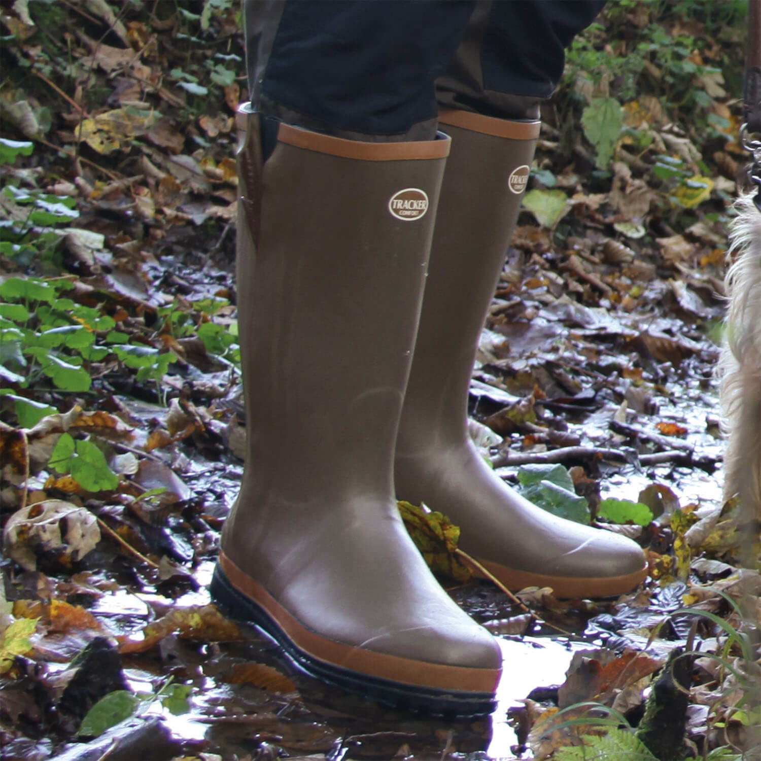 Tracker Rubber Boots Comfort Jersey (brown)