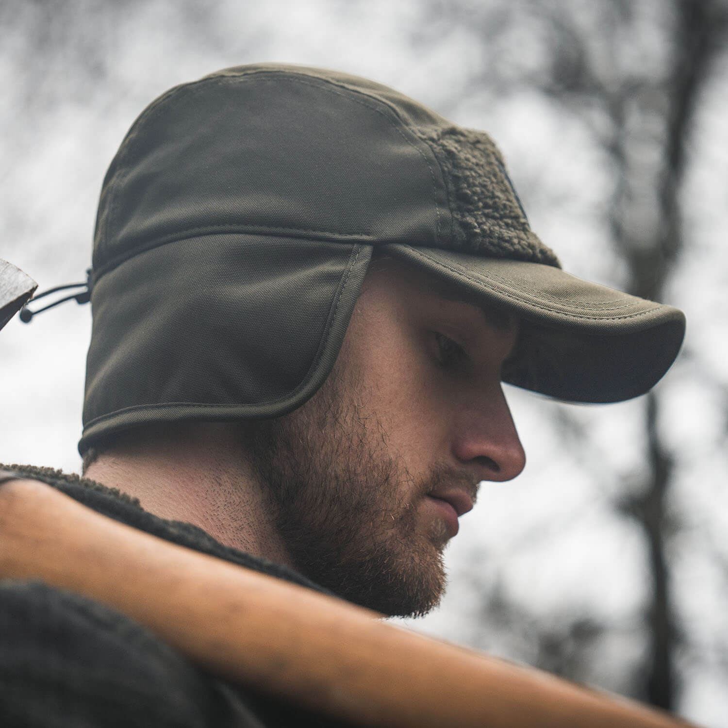 Seeland Cap Teddy Fold Down (Pine Green)