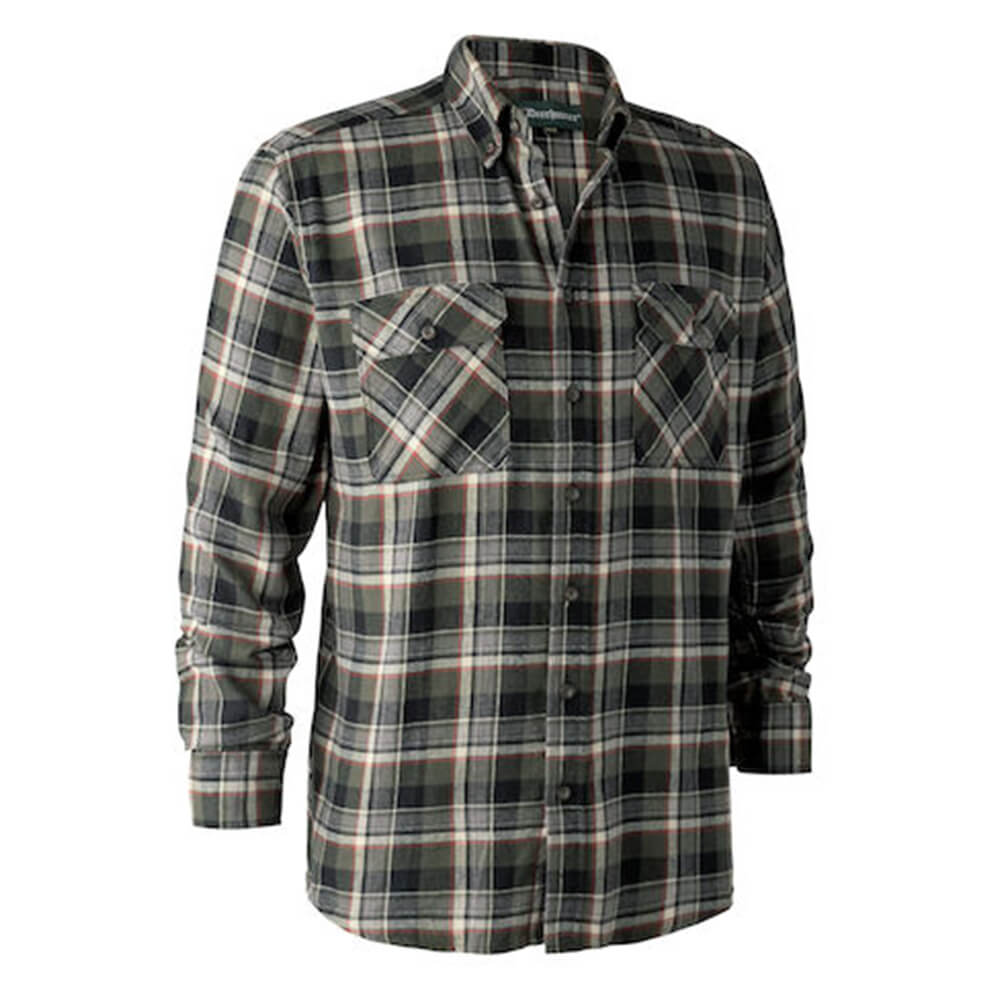 Deerhunter flanell shirt Marvin (Green Check) - Hunting Shirts