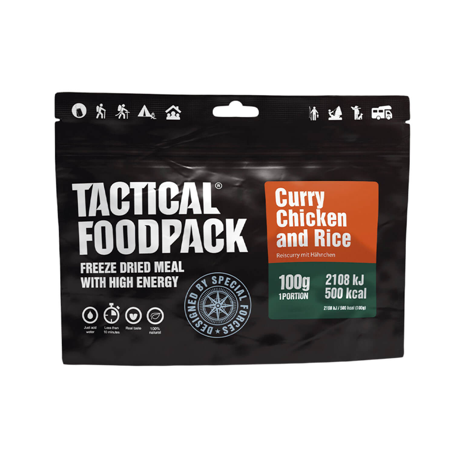 Tactical Foodpack Curry Chicken and Rice - Outdoor Kitchen