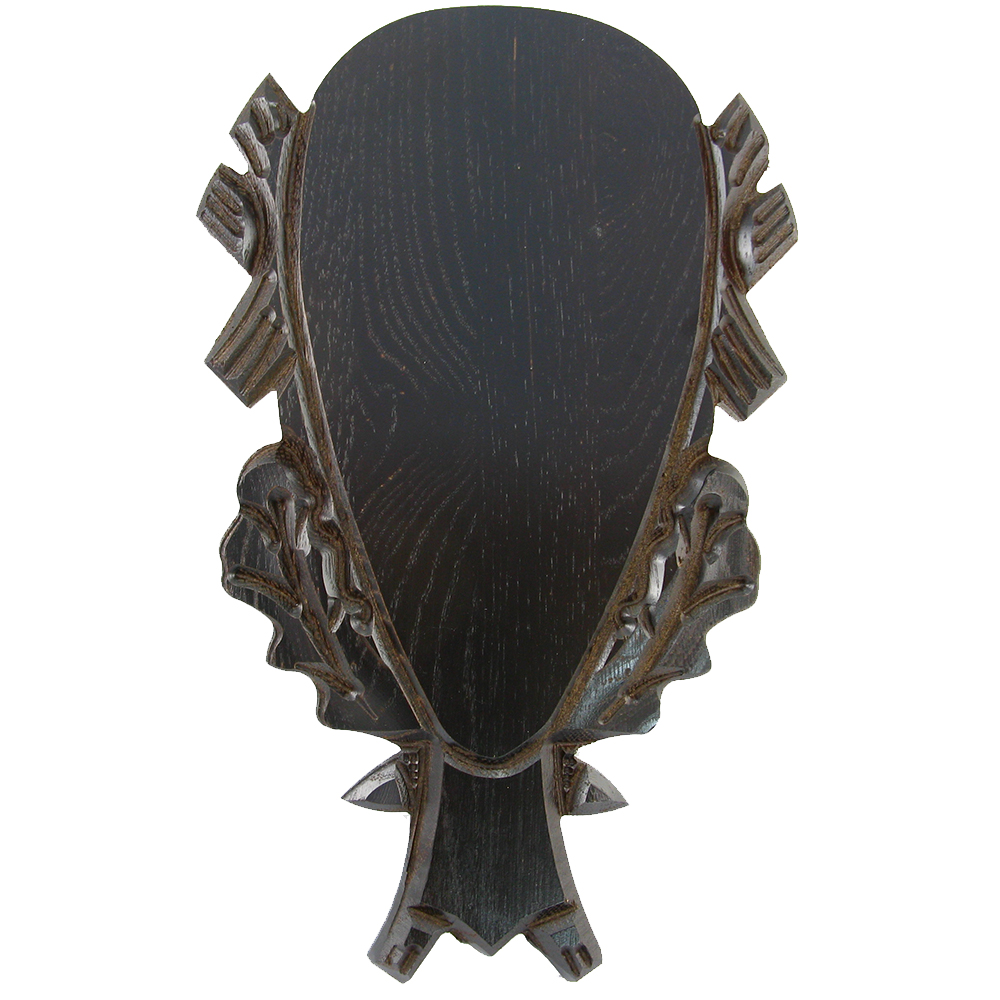 Trophy Plate for stags and fallow deer solid (dark oak) - Harvest & processing