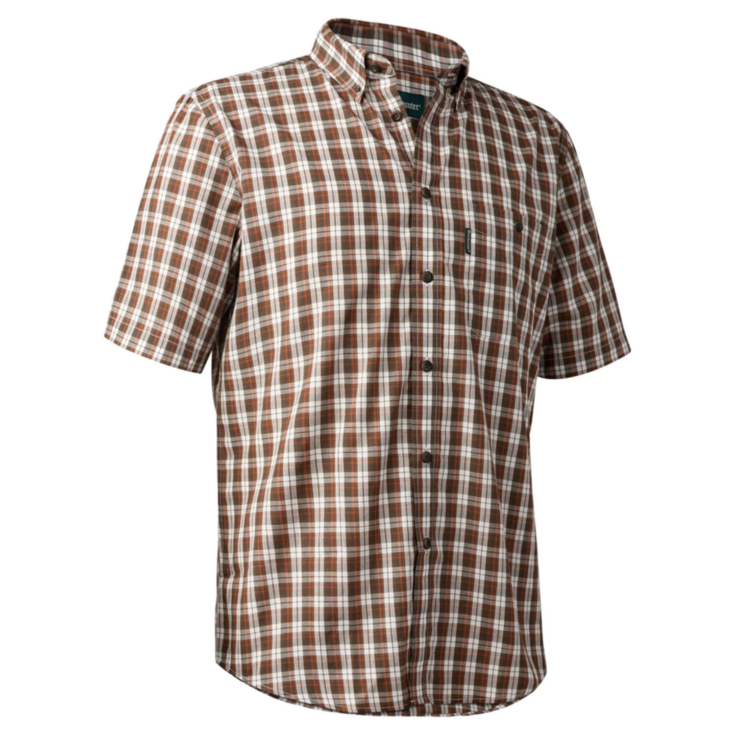 Deerhunter Hunting Shirt Jeff Short (brown check) - Hunting Shirts