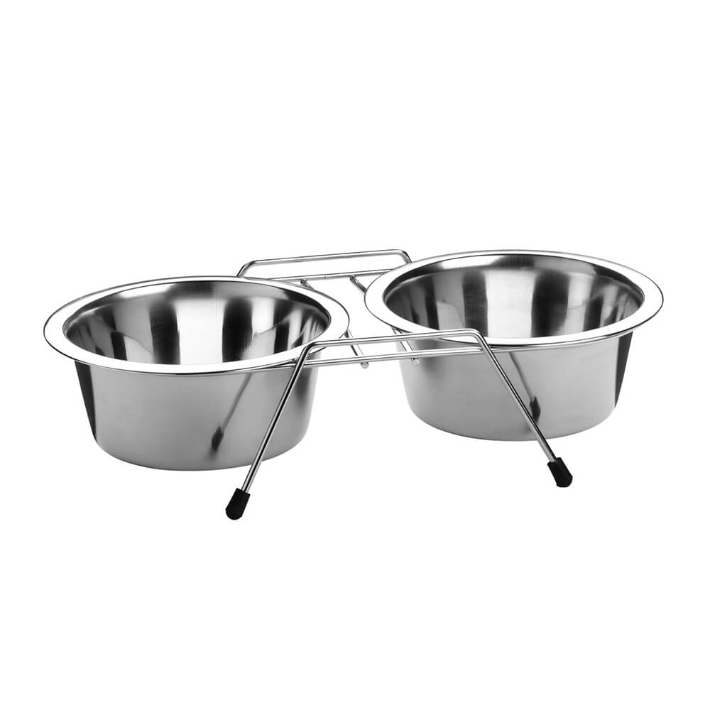 Hunter Double Diner Stainless Steel Bowl - Dog Food