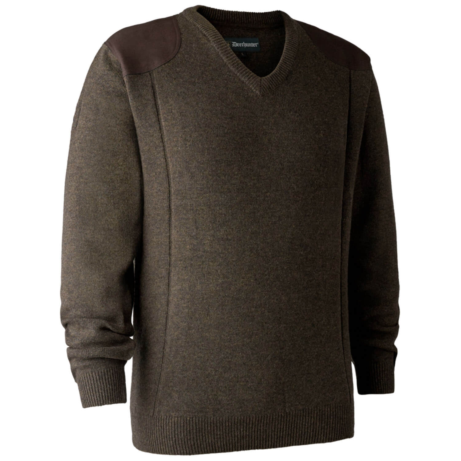  Deerhunter Hunting jumper Sheffield with V-neck (Dark Elm) - Sweaters & Jerseys