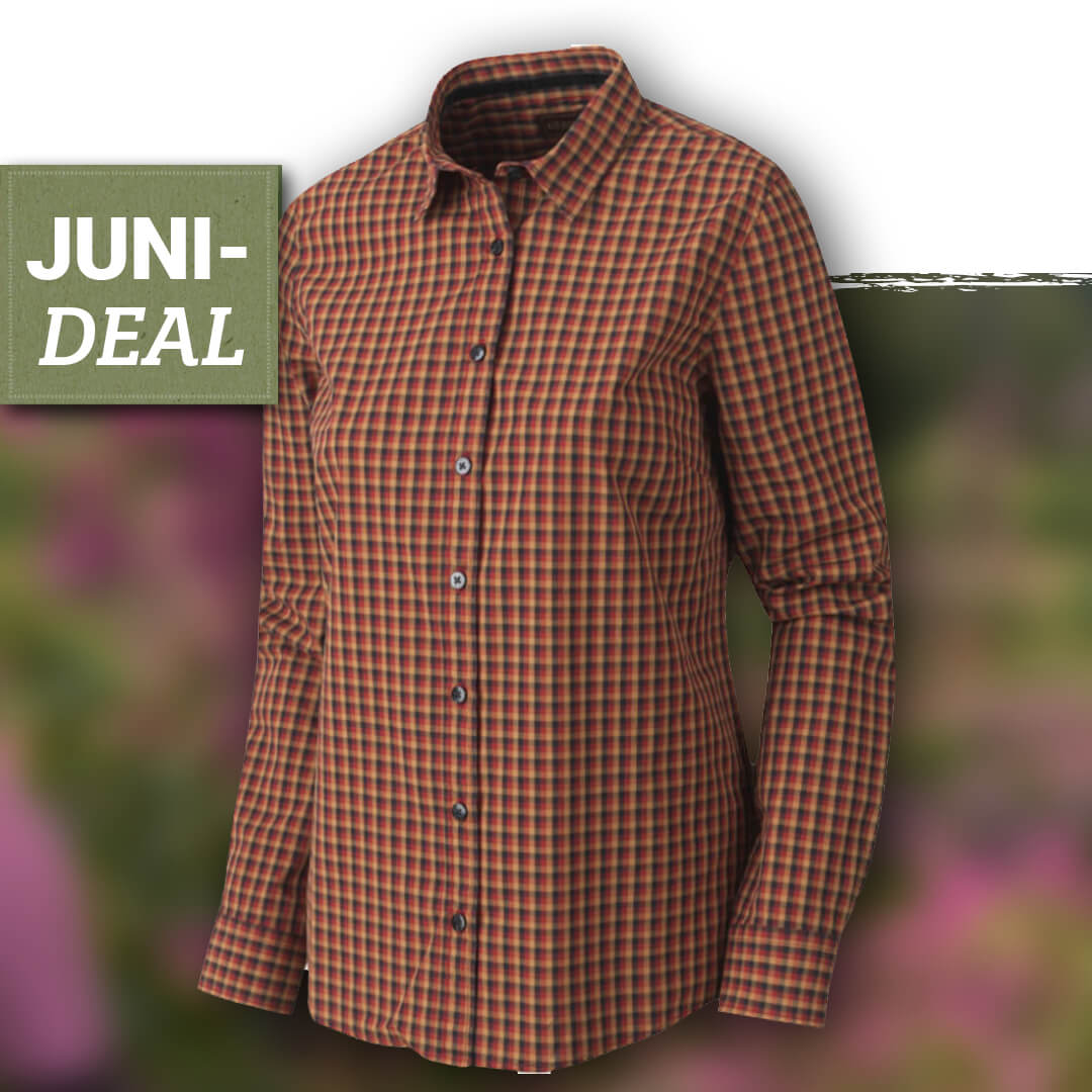 Härkila Selja Lady shirt (red/black check) - Women's Hunting Clothing 