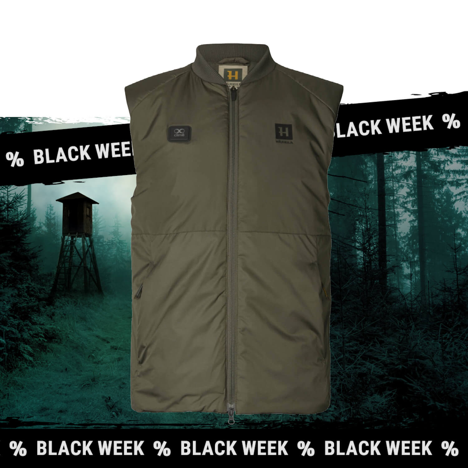 Härkila Heat Vest Clim8 Base (Willow Green)